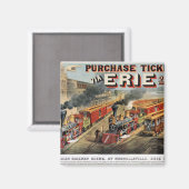 De Amerikaanse spoorwegscène in Hornellsville Magneet (Voorkant / Achterkant)