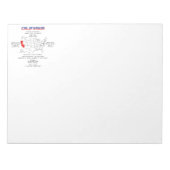 De Amerikaanse staat Californië op een kaart en nu Notitieblok (Voorkant)