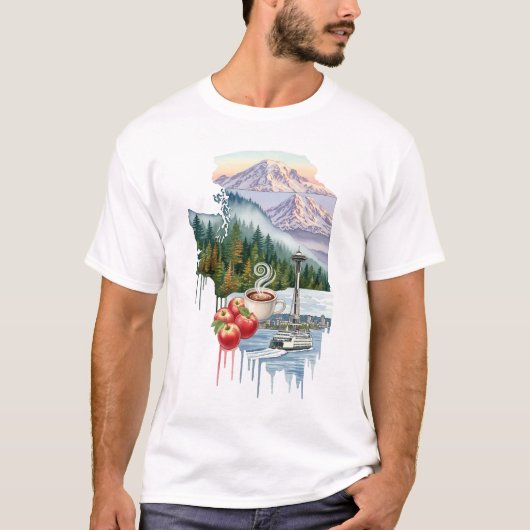 De Amerikaanse staat Icons Unisex T-shirt (Voorkant)