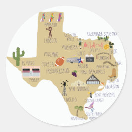 De Amerikaanse staat Texas stickers