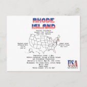 De Amerikaanse staat van Rhode Island op een kaart (Voorkant)