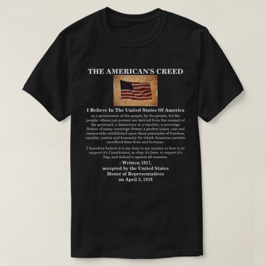 DE AMERIKAANSE TONNEN T-SHIRT (Design voorkant)