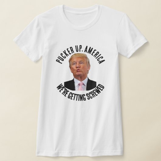 De Amerikaanse Trump Lips T-shirt (Laagn)
