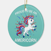 de amerikaanse unicorn op 4 juli meisjes amerika keramisch ornament (Links)