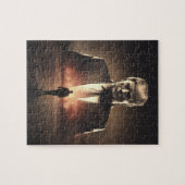 De Amerikaanse vernietiger in een zonovergoten woe Legpuzzel (Horizontaal)