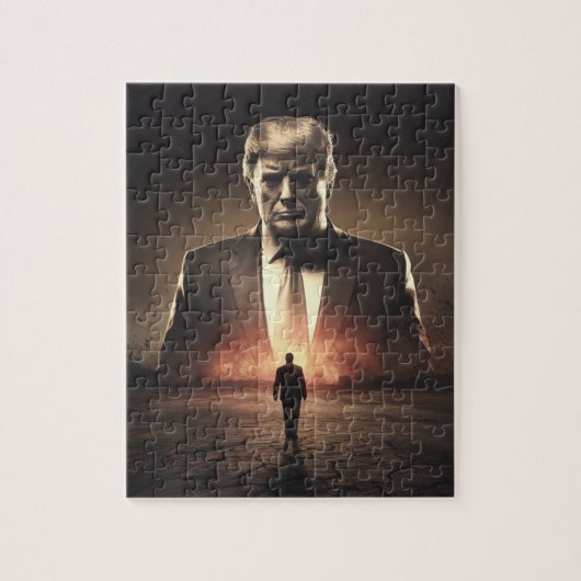 De Amerikaanse vernietiger in een zonovergoten woe Legpuzzel (Verticaal)