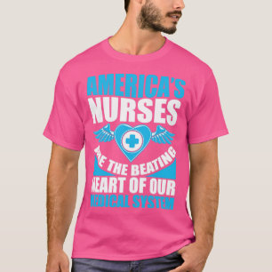 De Amerikaanse verpleegkundigen zijn het drijvende T-shirt