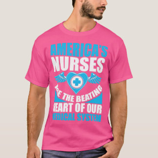 De Amerikaanse verpleegkundigen zijn het drijvende T-shirt