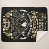 De Amerikaanse Veteran Solemn Oath Sherpa Deken (Voorkant (horizontaal))