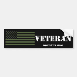 de amerikaanse vlag ARMY TRIDENT GRN - Veteran - W Bumpersticker