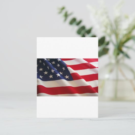 De Amerikaanse vlag Briefkaart (Staand voorkant)