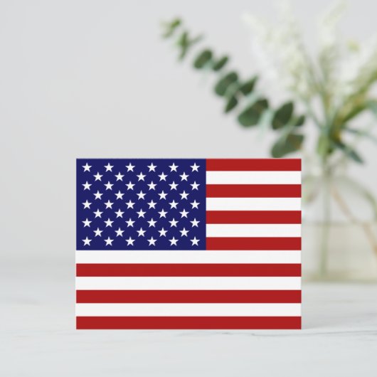 De Amerikaanse vlag Briefkaart (Staand voorkant)