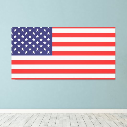 De Amerikaanse vlag Canvas Afdruk (Insitu (Houten vloer))