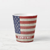 De Amerikaanse vlag, die in nood verkeert Latte Mok (Voorkant)