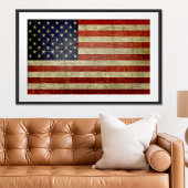 De Amerikaanse vlag, die in nood verkeert Poster