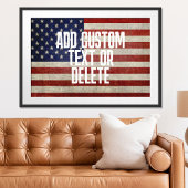 De Amerikaanse vlag, die in nood verkeert Poster