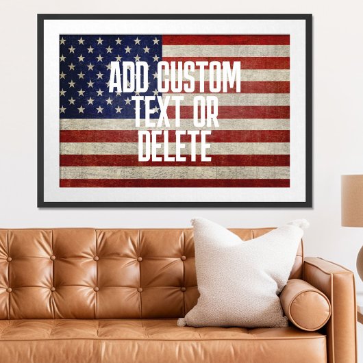 De Amerikaanse vlag, die in nood verkeert Poster