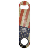 De Amerikaanse vlag, die in nood verkeert Speed Flessenopener (Voorkant)