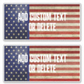 De Amerikaanse vlag, die in nood verkeert Sticker (Voorkant)