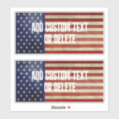 De Amerikaanse vlag, die in nood verkeert Sticker (Vel)