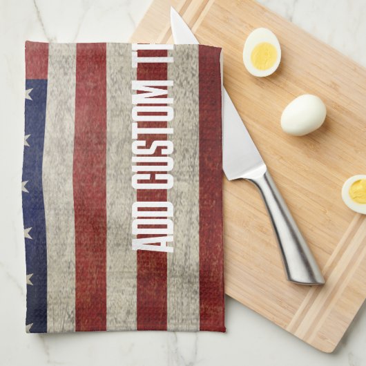 De Amerikaanse vlag, die in nood verkeert Theedoek (Quarter Fold)