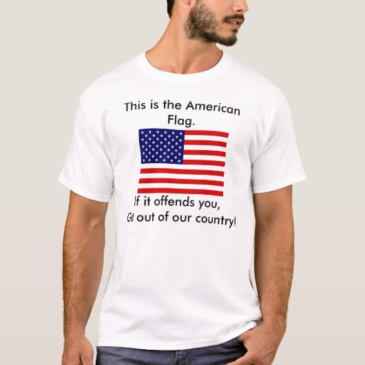 De Amerikaanse vlag, dit is de Amerikaanse vlag.. T-shirt (Voorkant)