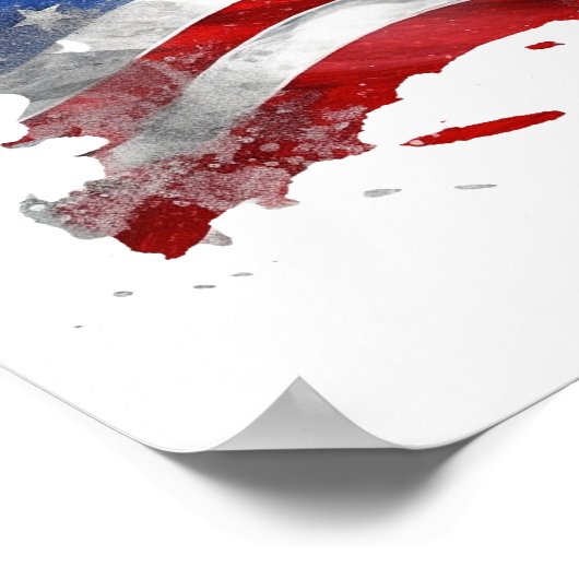 De Amerikaanse vlag: een symbool van vrijheid Poster (Hoek)