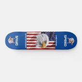 De Amerikaanse vlag, een verbluffend Eagle Patriot Persoonlijk Skateboard (Horizontaal)