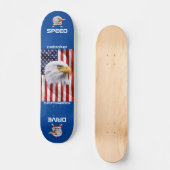 De Amerikaanse vlag, een verbluffend Eagle Patriot Persoonlijk Skateboard (Voorkant)