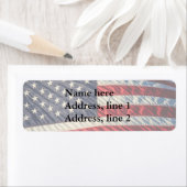 De Amerikaanse vlag Etiket (Insitu)