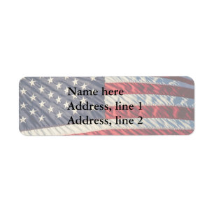 De Amerikaanse vlag Etiket