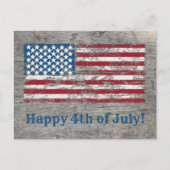 De Amerikaanse vlag Flag Happy 4 juli Briefkaart (Voorkant)