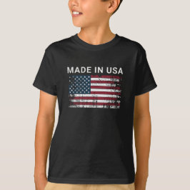 De Amerikaanse vlag gemaakt in de VS  verontrust T-shirt