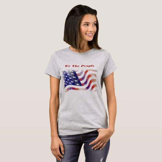 De Amerikaanse vlag is de vlag van het volk T-shirt (Voorkant volledig)