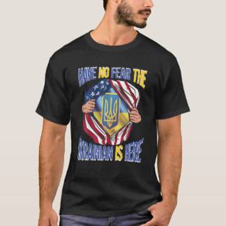 De Amerikaanse vlag is er niet bang voor dat Oekra T-shirt