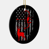 De Amerikaanse vlag jaagt op het vierde van Keramisch Ornament (Rechts)