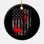 De Amerikaanse vlag jaagt op het vierde van Keramisch Ornament (Achterkant)