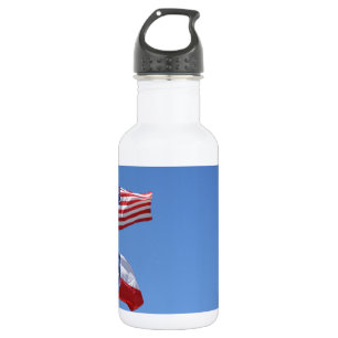 De Amerikaanse Vlag markeert de Strepen van de Waterfles