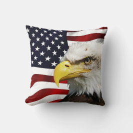 De Amerikaanse vlag met adelaar Kussen