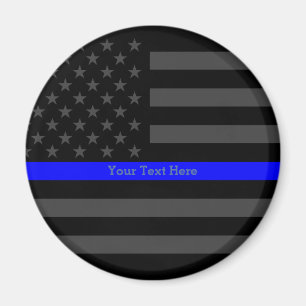 De Amerikaanse vlag met de Thin Blue Line, speciaa Magneet