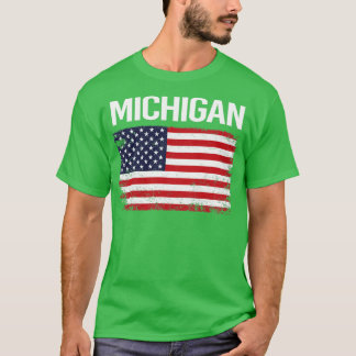 De Amerikaanse vlag Michigan T-shirt