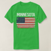 De Amerikaanse vlag Minnesota T-shirt (Design voorkant)