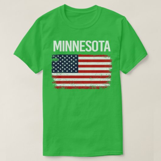 De Amerikaanse vlag Minnesota T-shirt (Design voorkant)