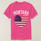 De Amerikaanse vlag Montana3 T-shirt (Design voorkant)