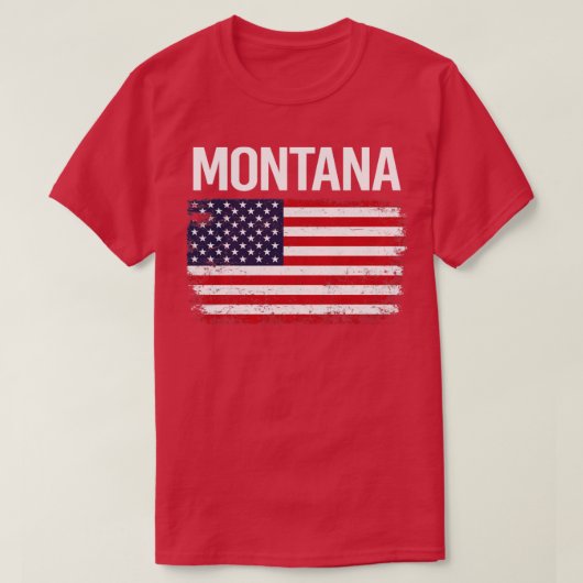 De Amerikaanse vlag Montana T-shirt (Design voorkant)