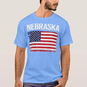 De Amerikaanse vlag Nebraska T-shirt
