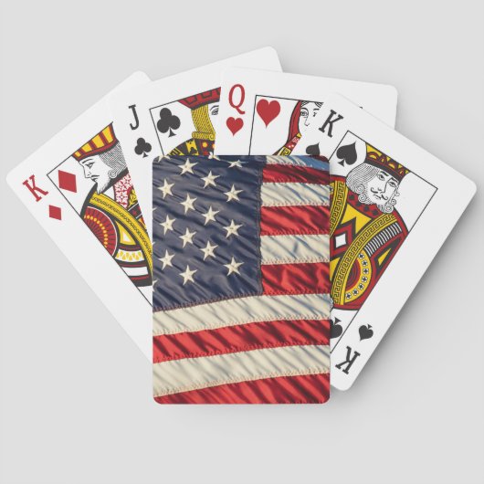 De Amerikaanse vlag Pokerkaarten (Achterkant)