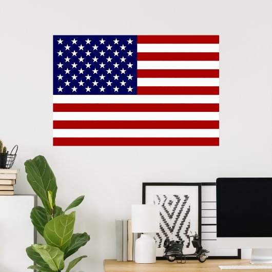 De Amerikaanse vlag Poster (Thuiskantoor)