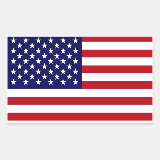 De Amerikaanse vlag Rechthoekige Sticker (Voorkant)