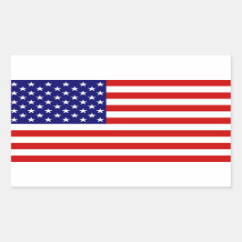 De Amerikaanse vlag Rechthoekige Sticker